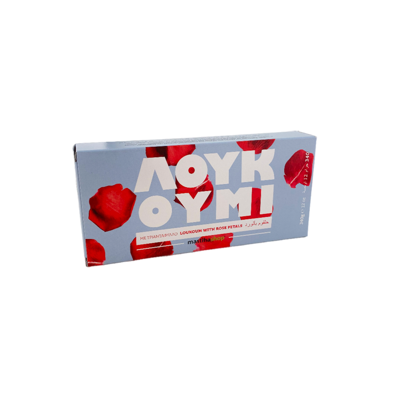 Loukoums aux pétales de roses - Loukoumi 340 g Loukoums aux pétales de roses - Loukoumi 340 g