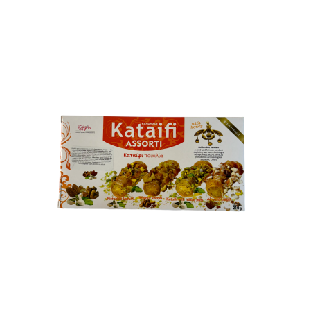 Kadaifi grec cocktail avec différents parfums en 6 poches individuelles ELLIE 210 g
