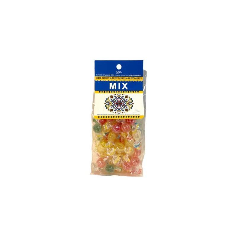 Bonbons grecs durs et ronds aux goûts fruités ELLIE 200 g Bonbons grecs durs et ronds aux goûts fruités ELLIE 200 g