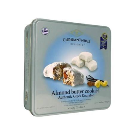 Kourabiedes grecs aux amandes CHRISANTHIDIS en boîte métallique 870 g