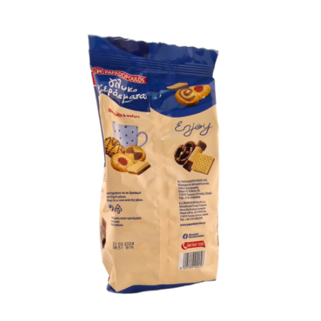Assortiment de gaufrettes grecques pour le café 'Glikokerasmata' PAPADOPOULOU 330 g