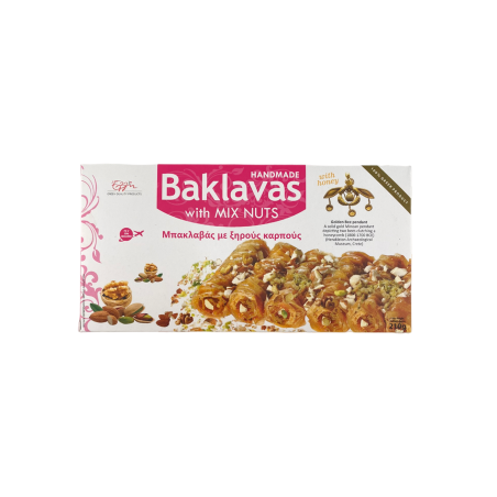 Baklava grec aux fruits secs en 6 poches individuelles ELLIE 210 g