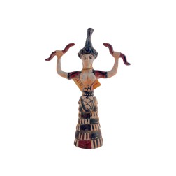 Déesse aux serpents en terre cuite fait main IDOLS ART hauteur 21 cm