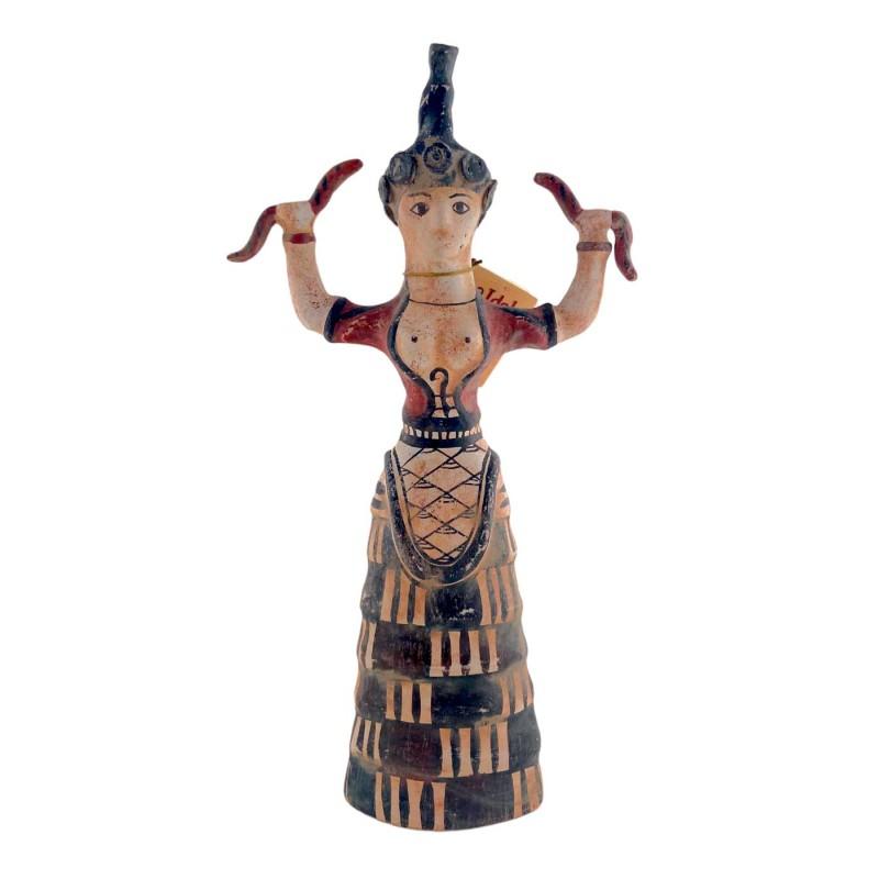 Déesse aux serpents en terre cuite fait main IDOLS ART hauteur 30 cm Déesse aux serpents en terre cuite fait main IDOLS ART hauteur 30 cm