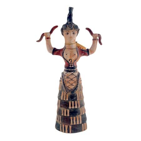 Déesse aux serpents en terre cuite fait main IDOLS ART hauteur 30 cm