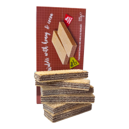Gaufrettes croustillantes au miel et cacao THE BEE BROS 135 g