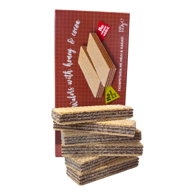 Gaufrettes croustillantes au miel et cacao THE BEE BROS 135 g Gaufrettes croustillantes au miel et cacao THE BEE BROS 135 g