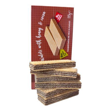 Gaufrettes croustillantes au miel et cacao THE BEE BROS 135 g