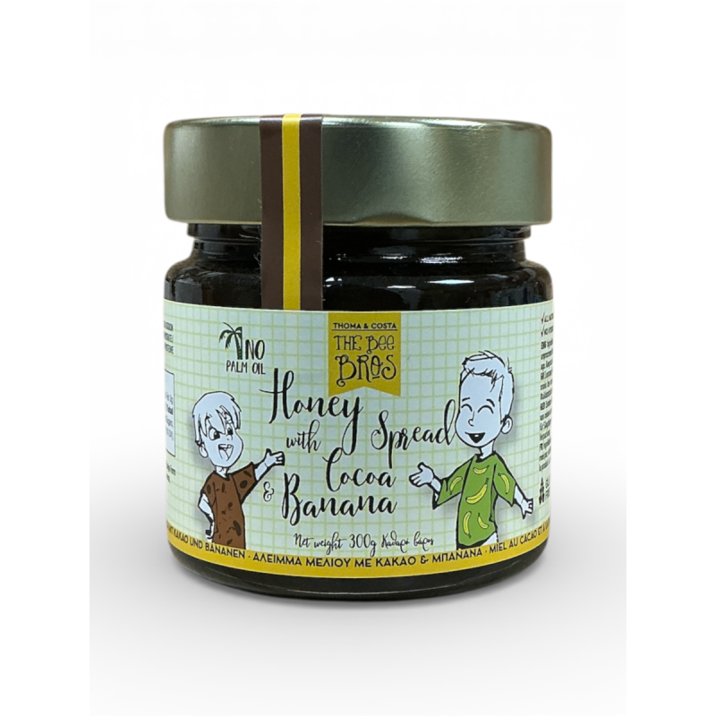 Pâte à tartiner au miel, cacao et banane THE BEE BROS 300 g