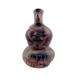 Figurine de femme assise en terre cuite fait main IDOLS ART hauteur 15.50 cm