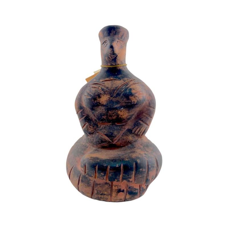 Figurine de femme assise en terre cuite fait main IDOLS ART hauteur 15.50 cm