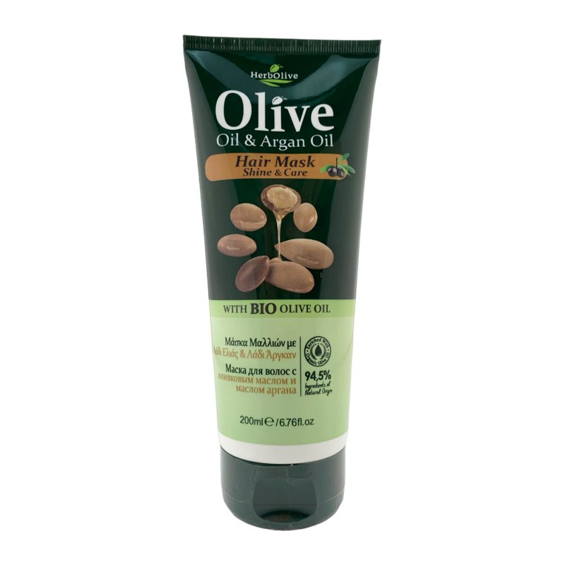 Masque de cheveux à l'huile d'olive et à l'huile d'argan HERBOLIVE 200 ml