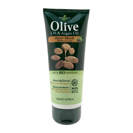 Masque de cheveux à l'huile d'olive et à l'huile d'argan HERBOLIVE 200 ml