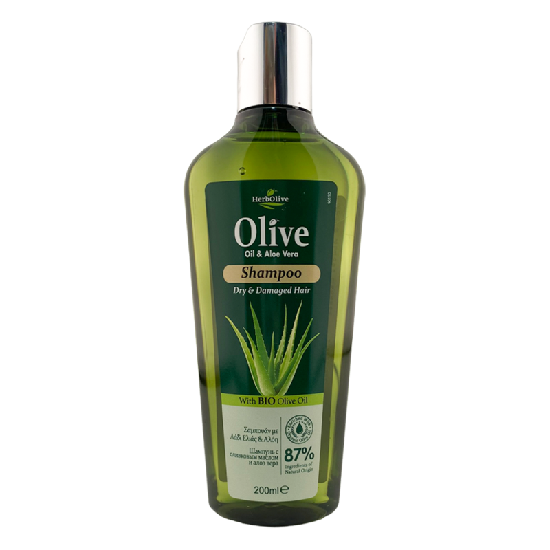 Shampooing à l'huile d'olive et à l' aloe vera pour cheveux secs HERBOLIVE 200 ml