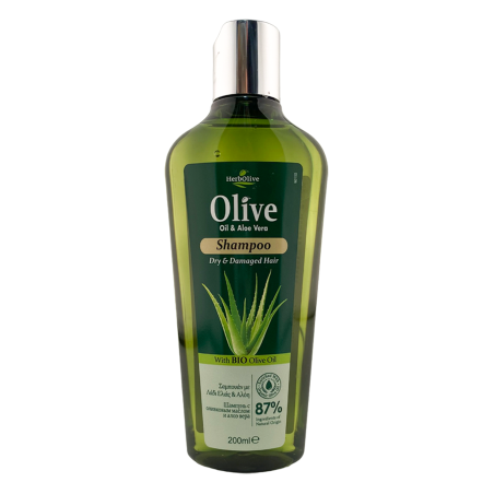Shampooing à l'huile d'olive et à l' aloe vera pour cheveux secs HERBOLIVE 200 ml