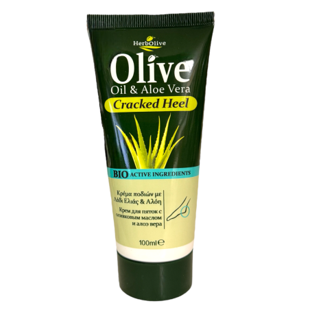 Crème pour les pieds ' Cracked Heel' à l'huile d'olive et à l' aloe Vera HERBOLIVE 100 ml