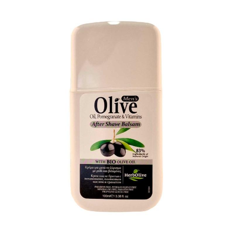 Baume après rasage à l'huile d'olive, grenade et vitamines pour homme HERBOLIVE 100 ml