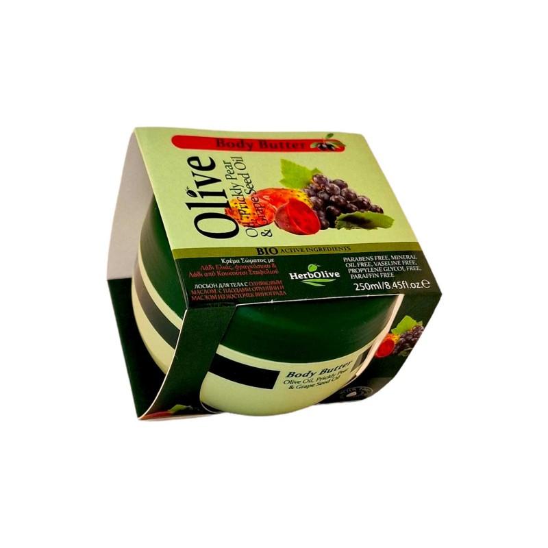Beurre Corporel aux figues de Barbarie et aux pépins de raisin HERBOLIVE 250 ml