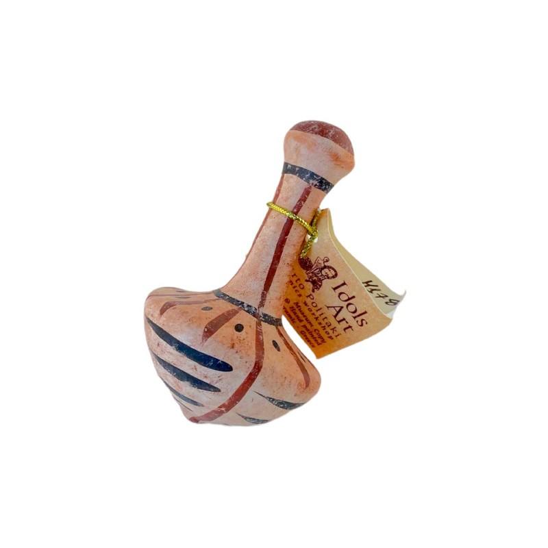 Toupie Jouet ancien en terre cuite IDOLS ART 8 cm