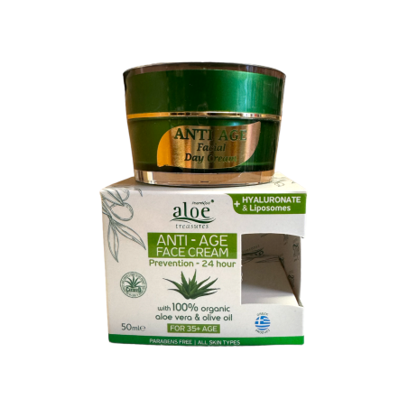 Crème anti-âge prévention à l'aloe vera et à l'huile d'olive ALOE TREASURES 50ml