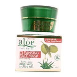 Masque du visage à l'aloe vera Bio et à l'huile d'olive ALOE TREASURES 50 ml