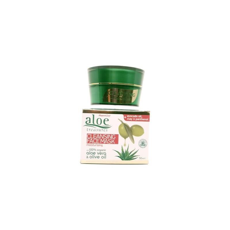 Masque du visage à l'aloe vera Bio et à l'huile d'olive ALOE TREASURES 50 ml