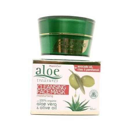 Masque du visage à l'aloe vera Bio et à l'huile d'olive ALOE TREASURES 50 ml
