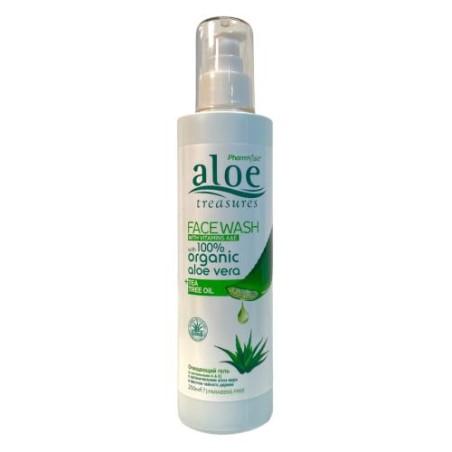 Savon liquide pour le visage à aloe vera 100% BIO ALOE TREASURES Pharm'Aid 250ml