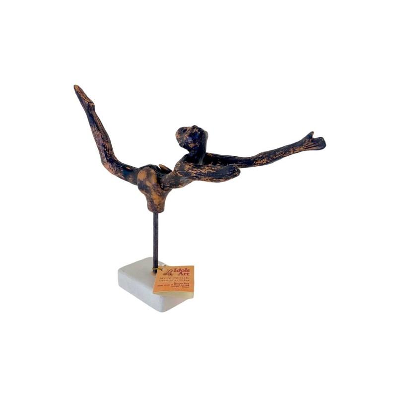 Voltige avec taureau en terre cuite IDOLS ART 30 cm Voltige avec taureau en terre cuite IDOLS ART 30 cm