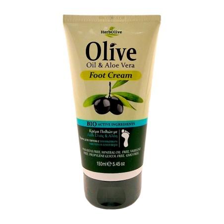 Crème de traitement pour pieds à l'aloe vera HERBOLIVE 150 ml