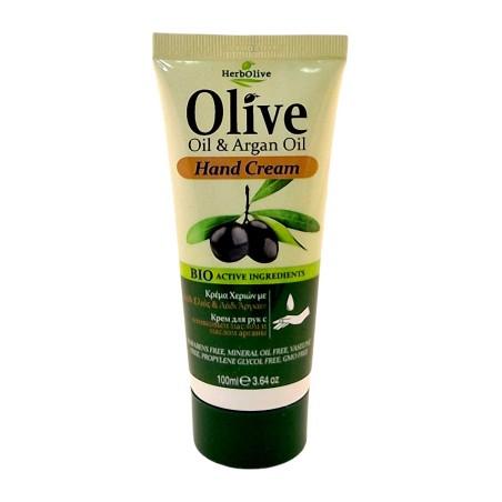 Crème mains à l'huile d'olive et huile d'argan HERBOLIVE 100 ml