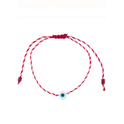 Bracelet grec martaki avec un œil blanc 1er mars