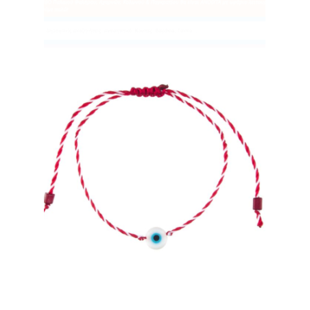 Bracelet grec martaki avec un œil blanc 1er mars