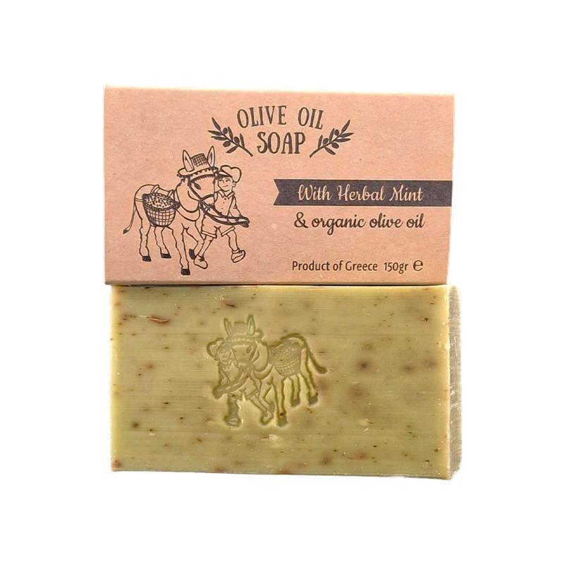 Savon naturel à la menthe et à l'huile d'olive BIO SPANAKIS 150 g