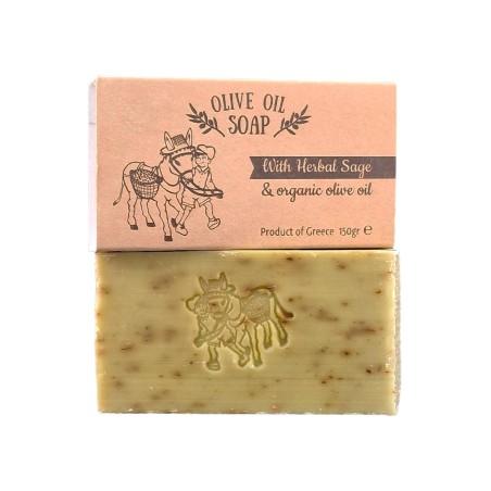 Savon naturel à la sauge et à l'huile d'olive BIO SPANAKIS 150 g