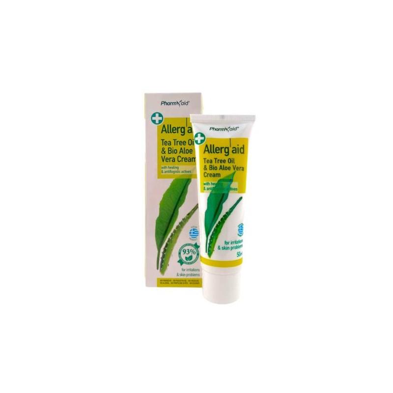 Allerg Aid - Crème à l'huile essentiel de l'arbre à thé et à l'aloe vera,anti-in