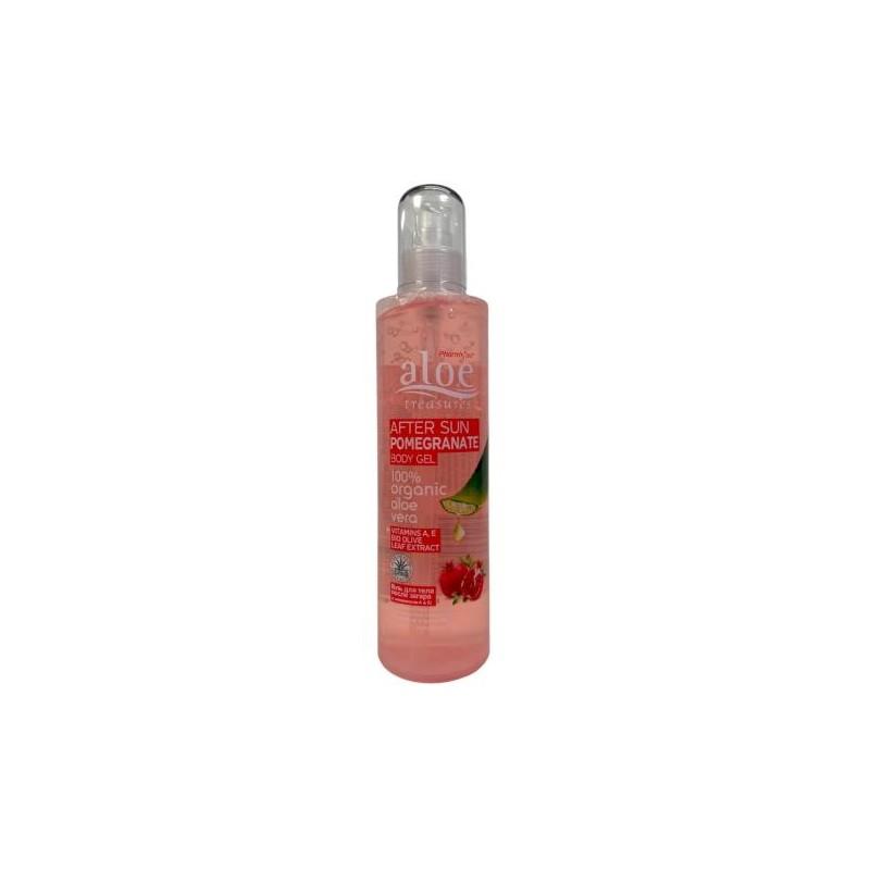 Gel Corps Après Soleil à la grenade et à l'aloe vera BIO ALOE TREASURES 250 ml