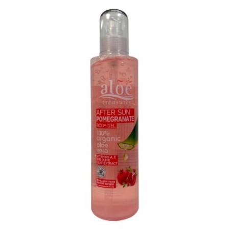 Gel Corps Après Soleil à la grenade et à l'aloe vera BIO ALOE TREASURES 250 ml