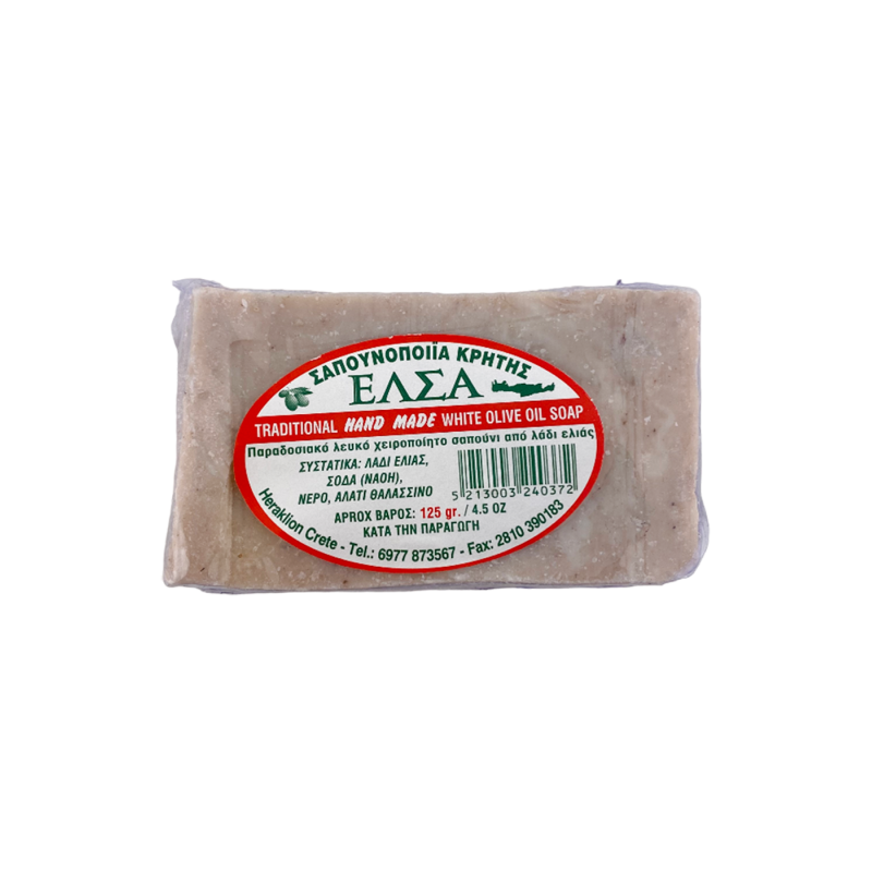 Savon traditionnel grec blanc BIO à l'ancienne ELSA 125g