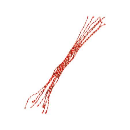 Bracelet en coton rouge-blanc grec pour le 1er mars