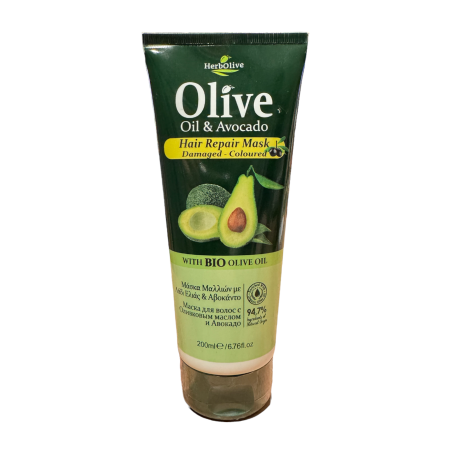 Masque cheveux à l'huile d'olive et à l'avocat HERBOLIVE 200 ml