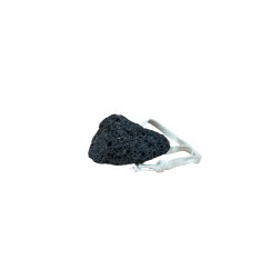 Pierre ponce Volcanique Noire "elafropetra" SPONGEAN 11x7 cm