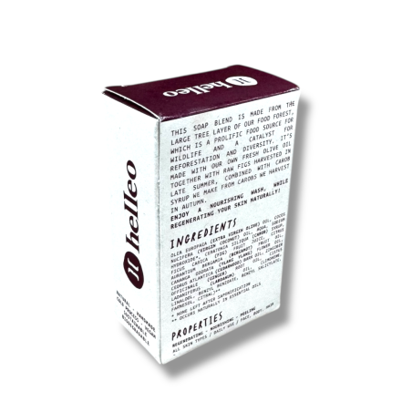 Savon à l'huile d'olive, caroube et figue HELLEO 125 g