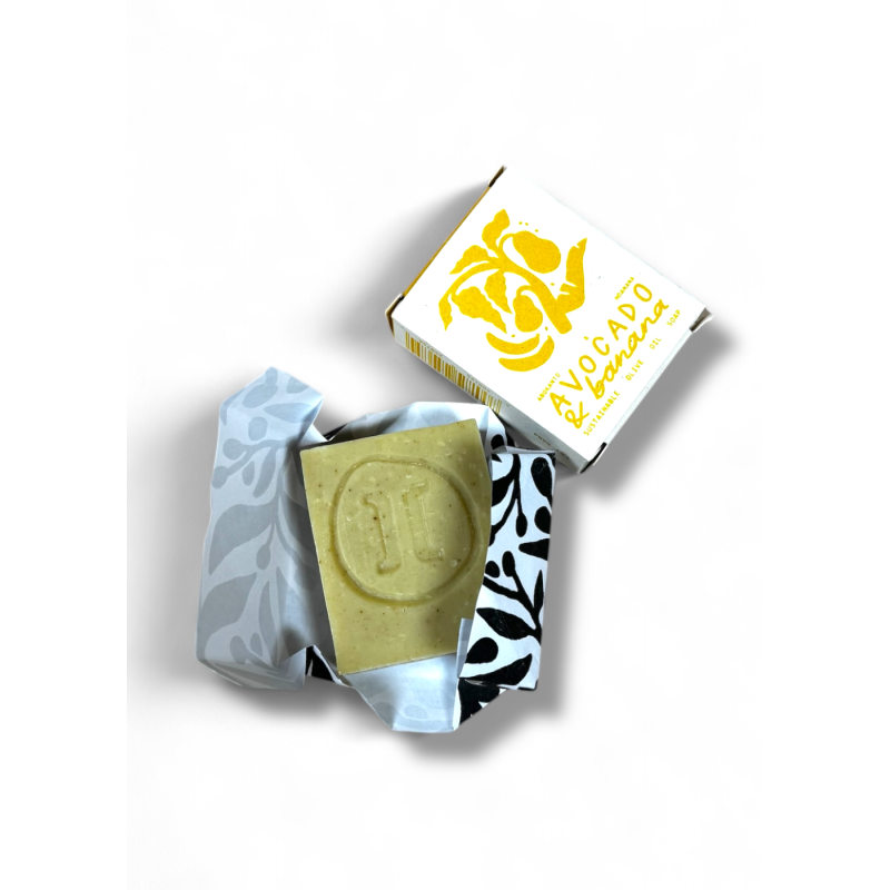 Savon à l'huile d'olive, avocat et banane HELLEO 30 g Savon à l'huile d'olive, avocat et banane HELLEO 30 g