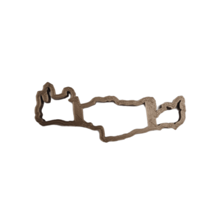 Emporte-pièce en forme de la Crète 11.50 x 4 cm