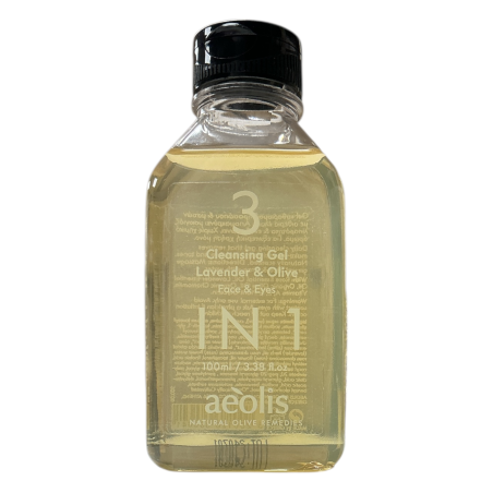 Gel Nettoyant 3 en 1 Visage & Yeux à la Lavande & à l’Olive AEOLIS 100 ml