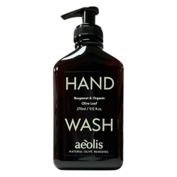 Savon liquide pour les mains au bergamote et feuilles d'olivier bio AEOLIS 270 ml