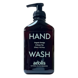 Savon liquide pour les mains bio à l'orange et thé vert AEOLIS 270 ml