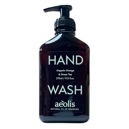 Savon liquide pour les mains bio à l'orange et thé vert AEOLIS 270 ml