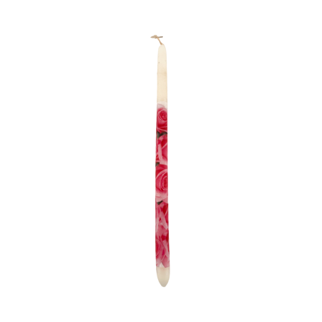 Bougie de Pâques imprimé roses - Lambada 42 cm